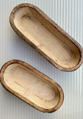 Oval Boat Wooden Candles Jar